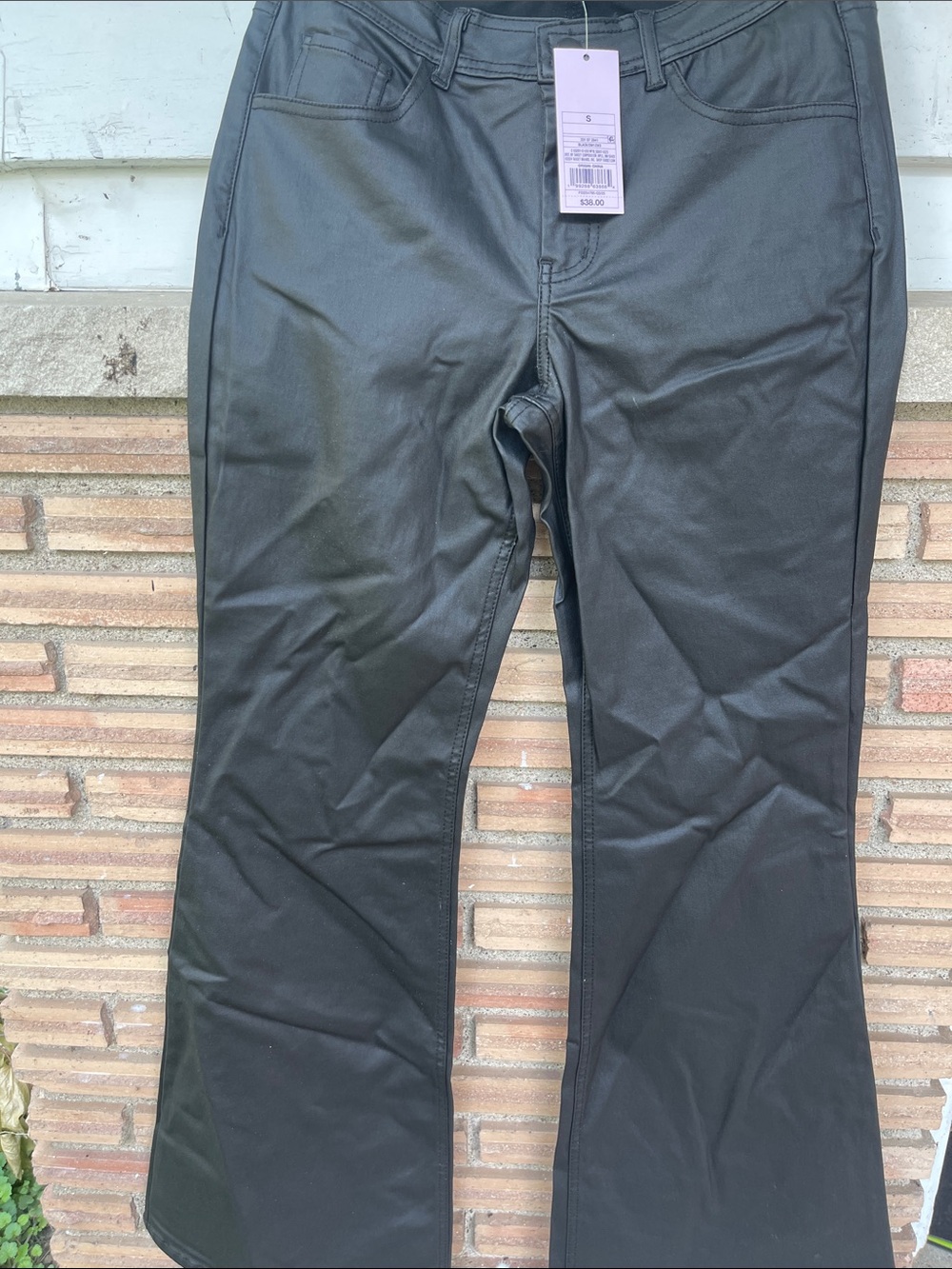 wild fable Black Faux Leather Flare Pants